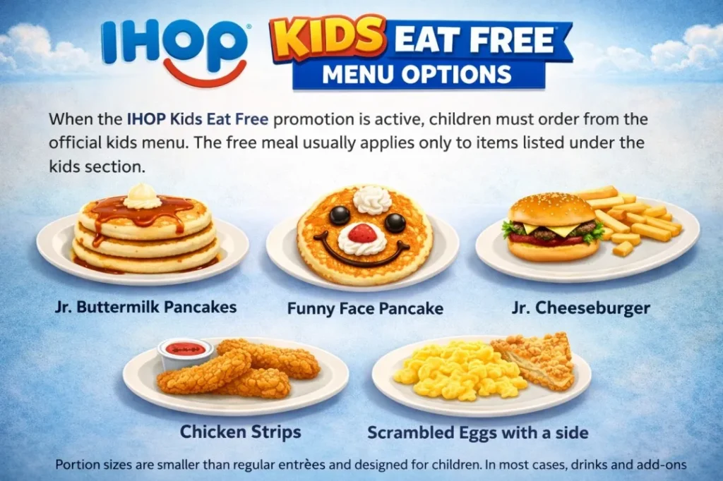 IHOP Kids Eat Free Menu